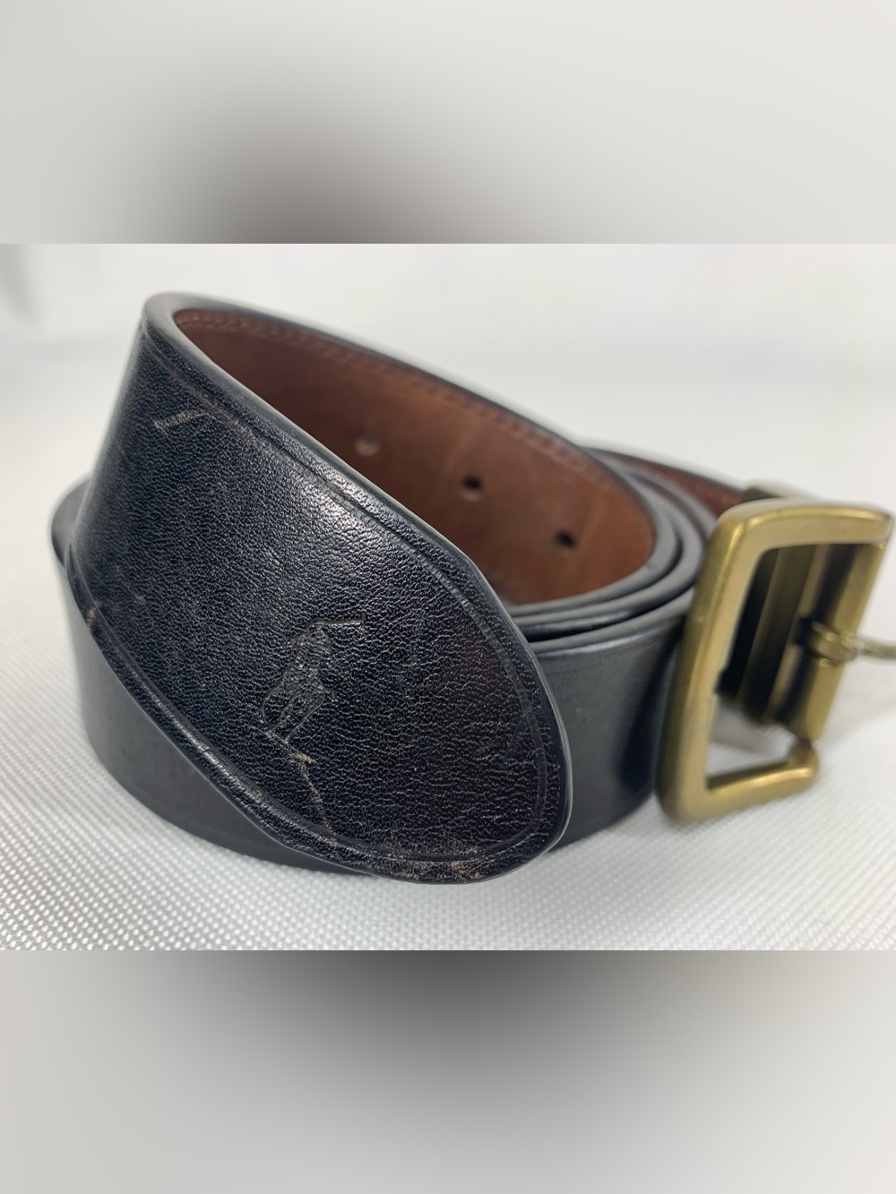 Polo by Ralph Lauren Men's Brown & Black reversible Leather Belt Sz 40